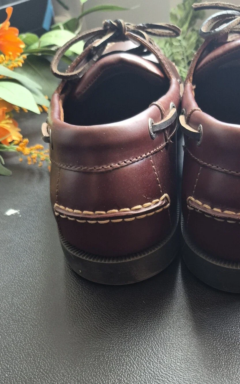 Dockers Leather Lace Up Boat Shoes 10.5 D Brown NEW